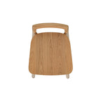 Sven 26.5' Modern Minimalist Low Back Wood Counter Stool, Natural Blonde Ash Wood