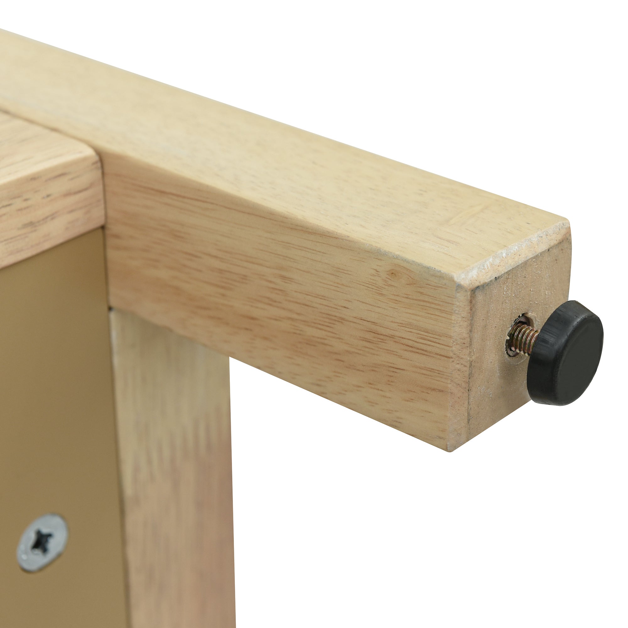 TREXM Bohemian Style Rattan Buffet Storage Cabinet with Solid Wood Frame, Sideboard with 3-position Adjustable Shelves for Living & Dining Rooms, No-Handle Push-to-Open Design (Natural)