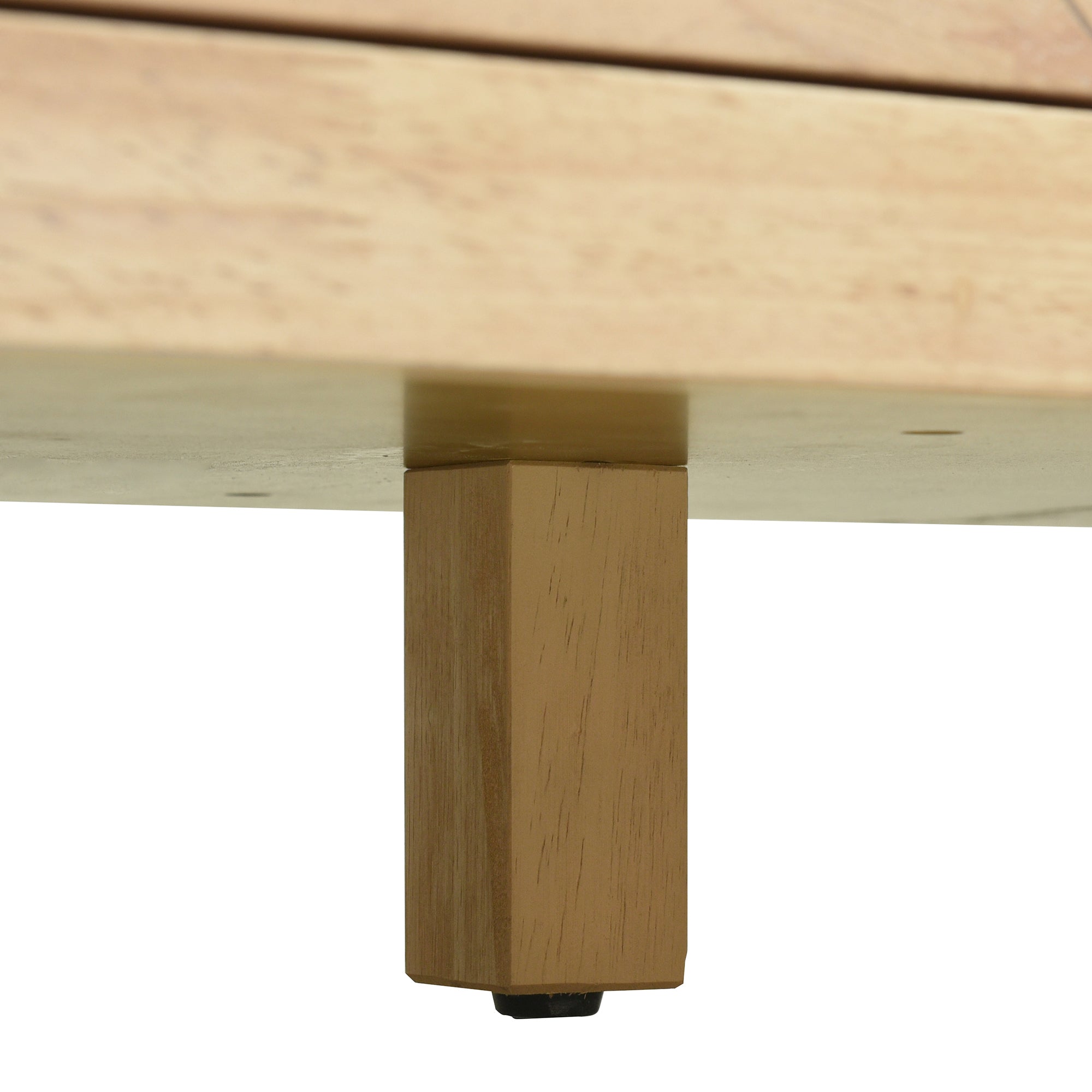 TREXM Bohemian Style Rattan Buffet Storage Cabinet with Solid Wood Frame, Sideboard with 3-position Adjustable Shelves for Living & Dining Rooms, No-Handle Push-to-Open Design (Natural)