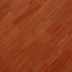 A natural and elegant deep red wooden coffee table with artificial rattan decorations, perfect for a fashionable living room and comfortable tea drinking time