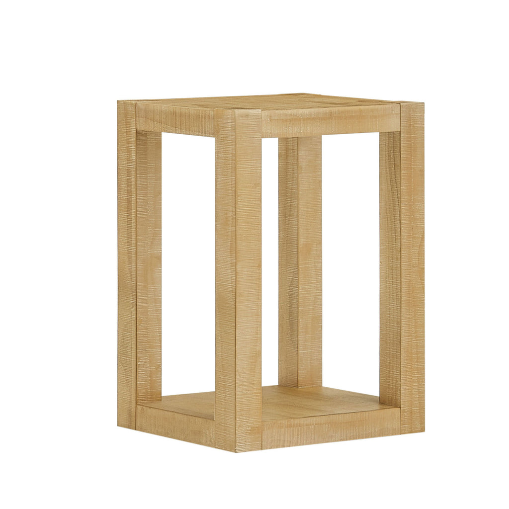 14 Inch Side Table,Rectangular MDF Coffee Table for Living Room,Bedroom,Modern Design End Table for Apartment,Natural Color End Table