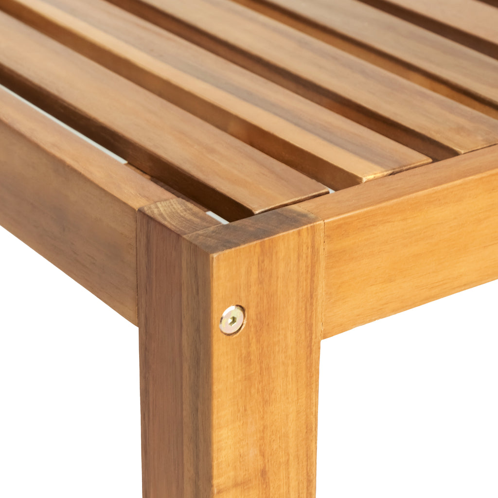 TOPMAX Outdoor Backyard Patio Wood 5-Piece Sectional Sofa Seating Group Set with Cushions, Natural Finish+ Gray Cushions