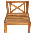 TOPMAX Outdoor Backyard Patio Wood 5-Piece Sectional Sofa Seating Group Set with Cushions, Natural Finish+ Gray Cushions