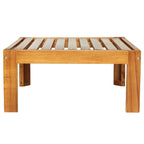 TOPMAX Outdoor Backyard Patio Wood 5-Piece Sectional Sofa Seating Group Set with Cushions, Natural Finish+ Gray Cushions