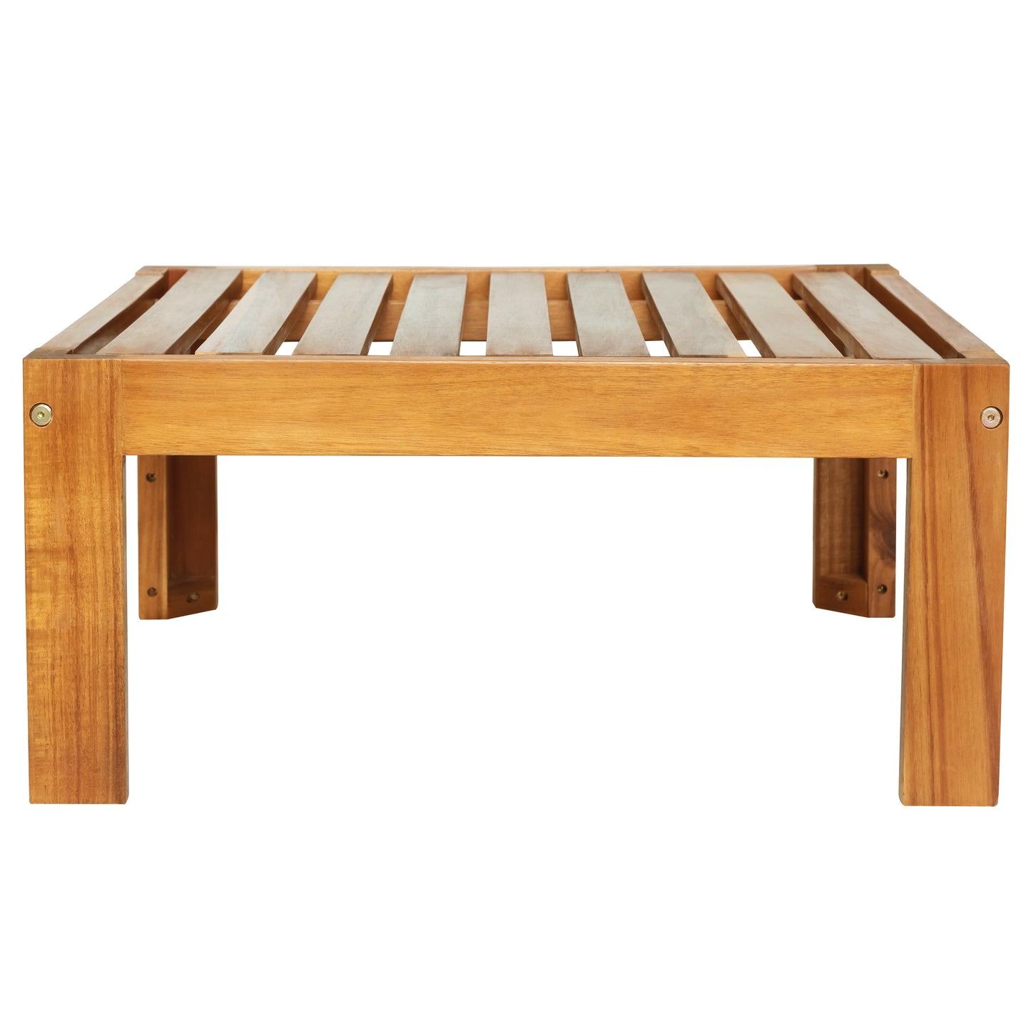 TOPMAX Outdoor Backyard Patio Wood 5-Piece Sectional Sofa Seating Group Set with Cushions, Natural Finish+ Gray Cushions