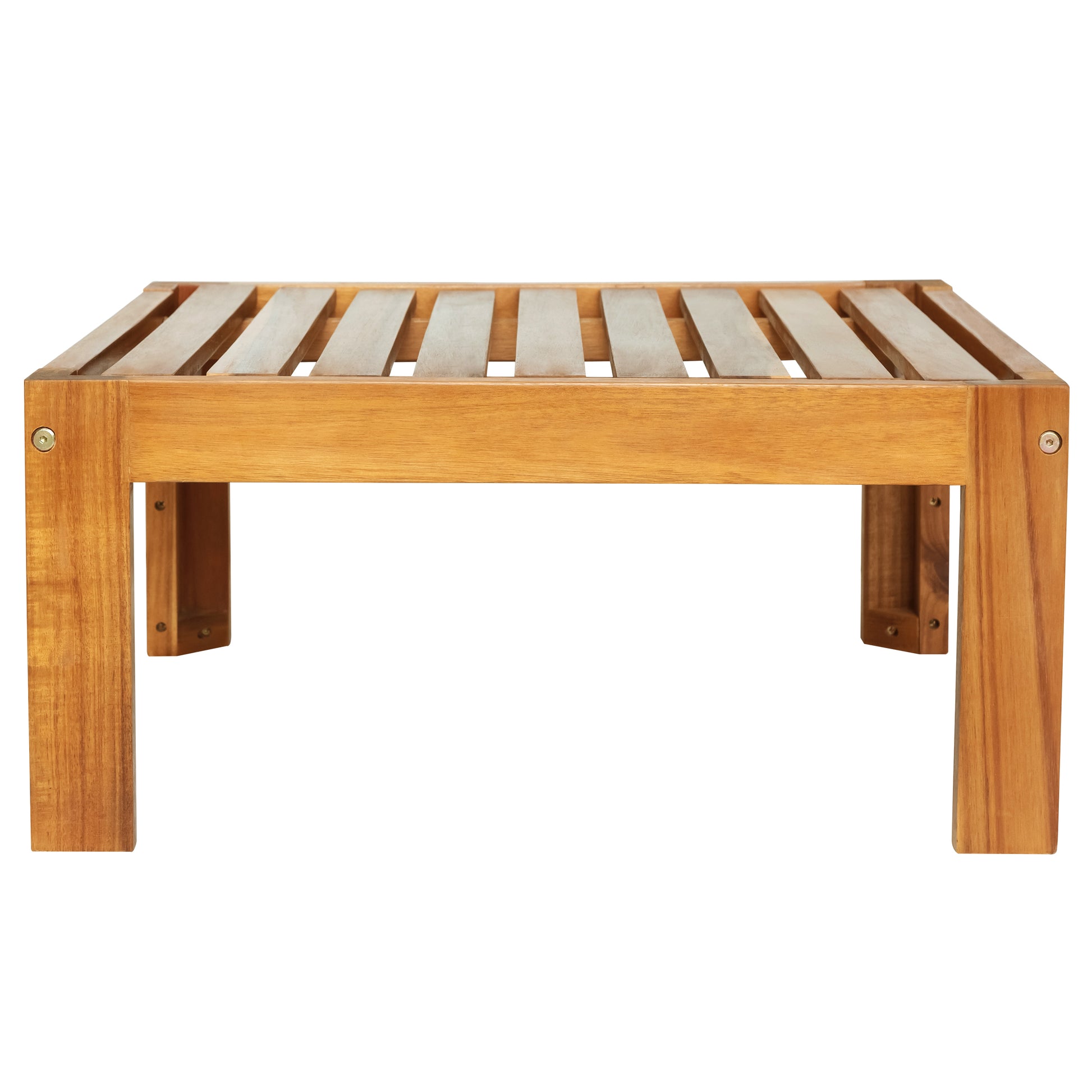 TOPMAX Outdoor Backyard Patio Wood 5-Piece Sectional Sofa Seating Group Set with Cushions, Natural Finish+ Gray Cushions