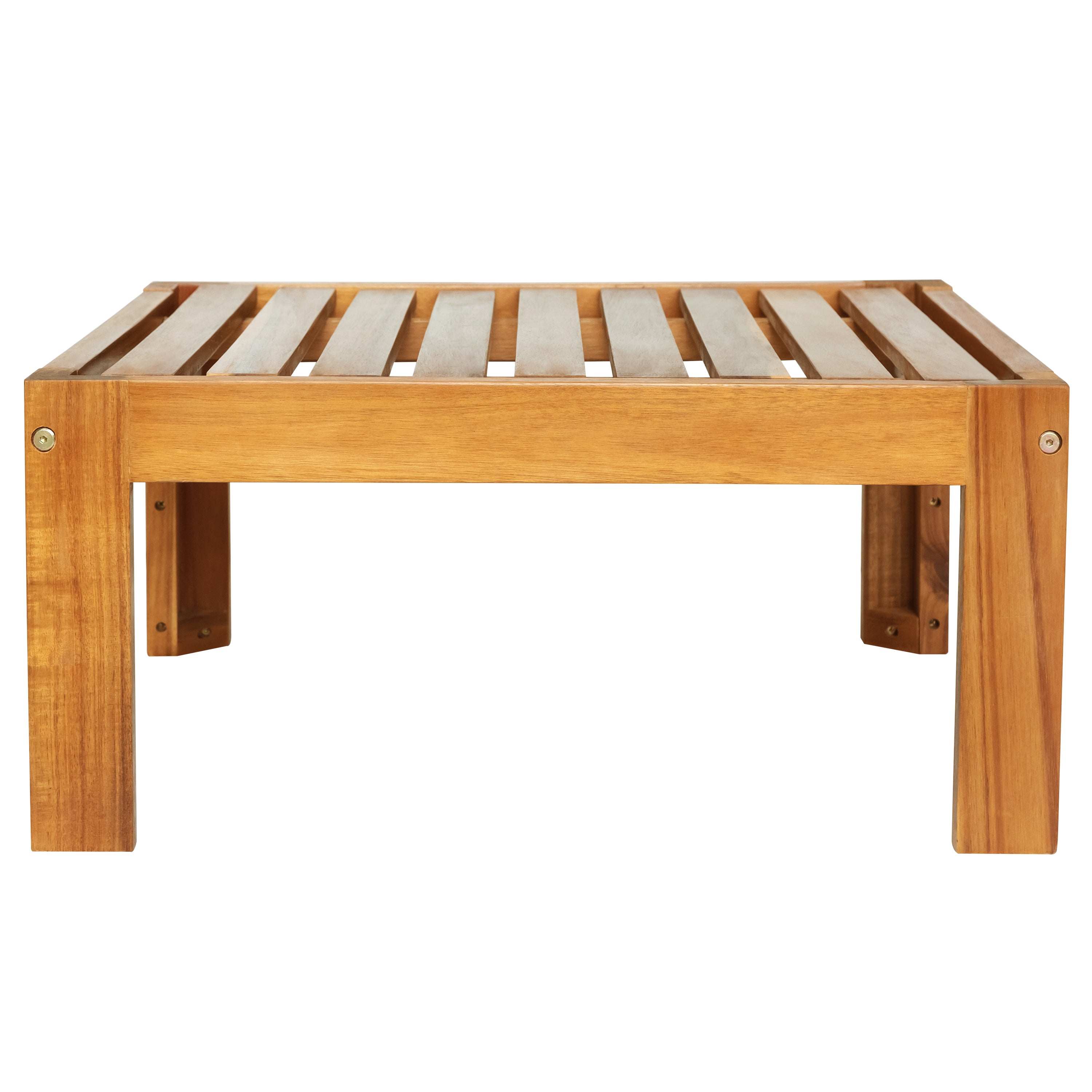 TOPMAX Outdoor Backyard Patio Wood 5-Piece Sectional Sofa Seating Group Set with Cushions, Natural Finish+ Gray Cushions