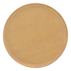 2-Tiered Round Natural Wood Coffee Table with Storage Rattan Base in 31.3''