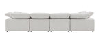 Naveen Ivory Linen 6Pcs Modular Sectional w/Ottoman