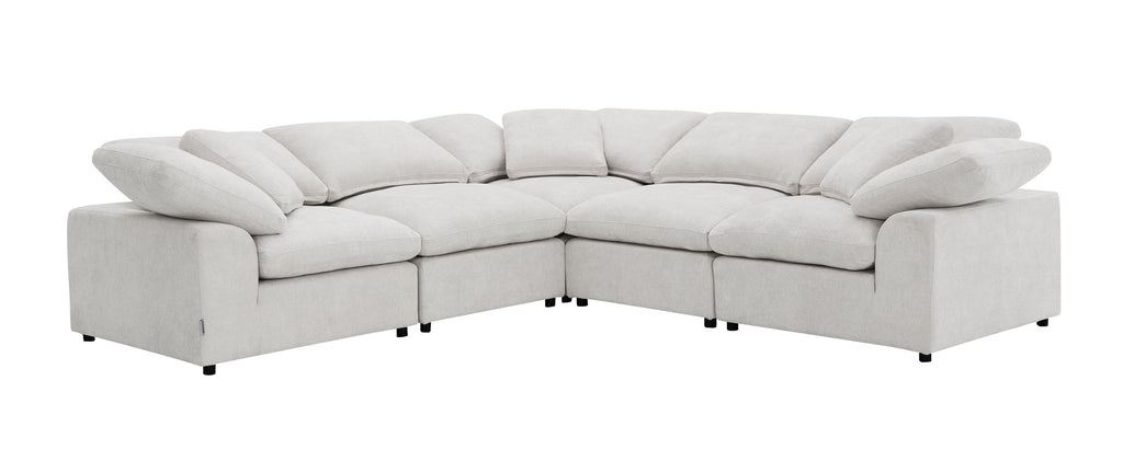 Naveen Ivory Linen 6Pcs Modular Sectional