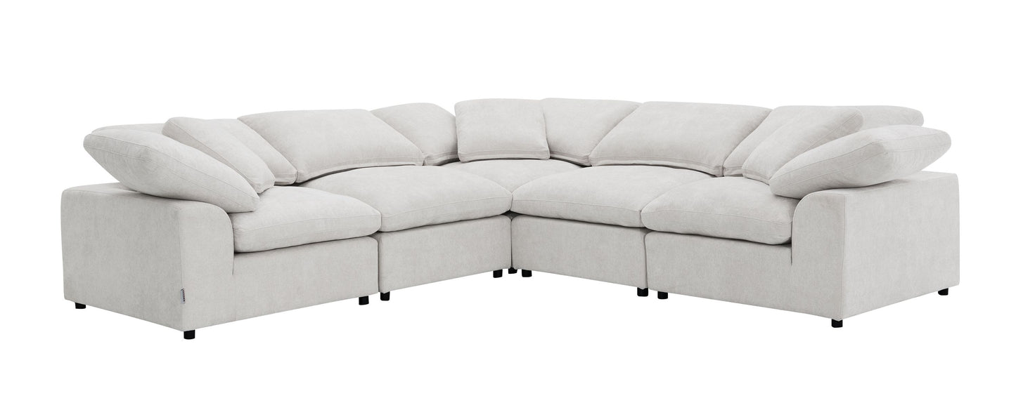 Naveen Ivory Linen 6Pcs Modular Sectional
