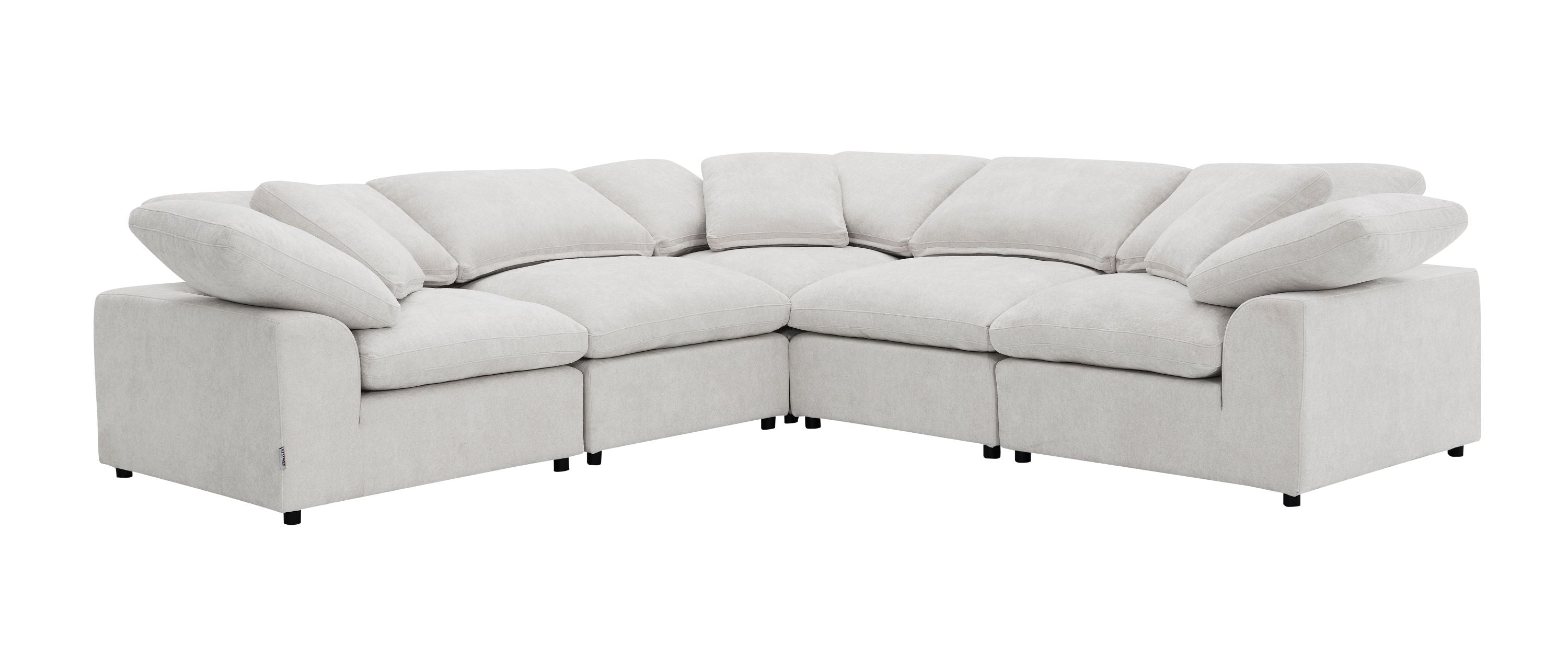 Naveen Ivory Linen 6Pcs Modular Sectional