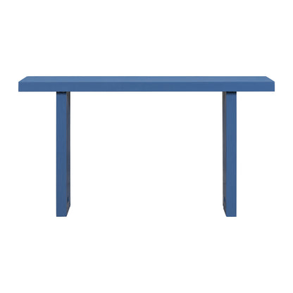 U_STYLE Uniquely Designed Oak Veneer Console Table with Distinctive Side Shapes, Suitable for Entryway, Hallway, Living Room, Foyer, Corridor