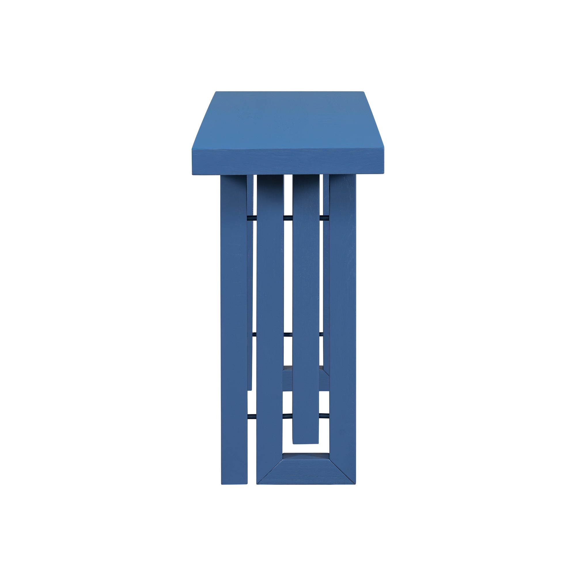 U_STYLE Uniquely Designed Oak Veneer Console Table with Distinctive Side Shapes, Suitable for Entryway, Hallway, Living Room, Foyer, Corridor