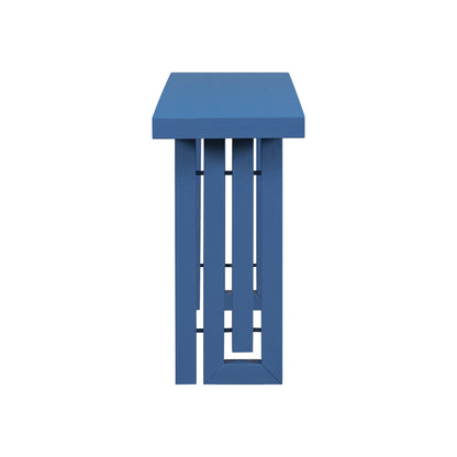 U_STYLE Uniquely Designed Oak Veneer Console Table with Distinctive Side Shapes, Suitable for Entryway, Hallway, Living Room, Foyer, Corridor