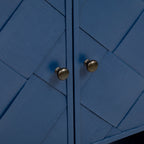 U_Style Versatile console table with Woven Wood Slats and Solid Wood Veneer,Suitable for Entryway, Hallway, Living Room,Foyer,Corridor