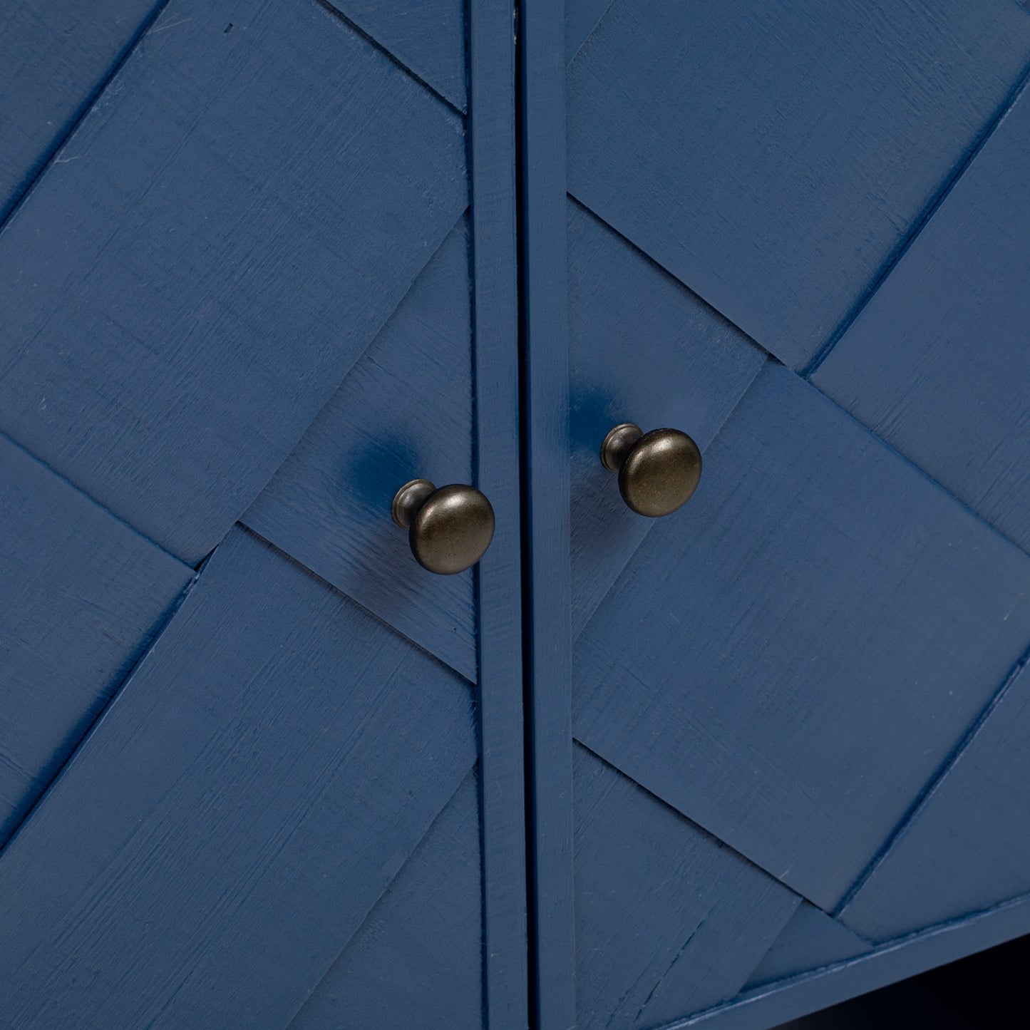 U_Style Versatile console table with Woven Wood Slats and Solid Wood Veneer,Suitable for Entryway, Hallway, Living Room,Foyer,Corridor
