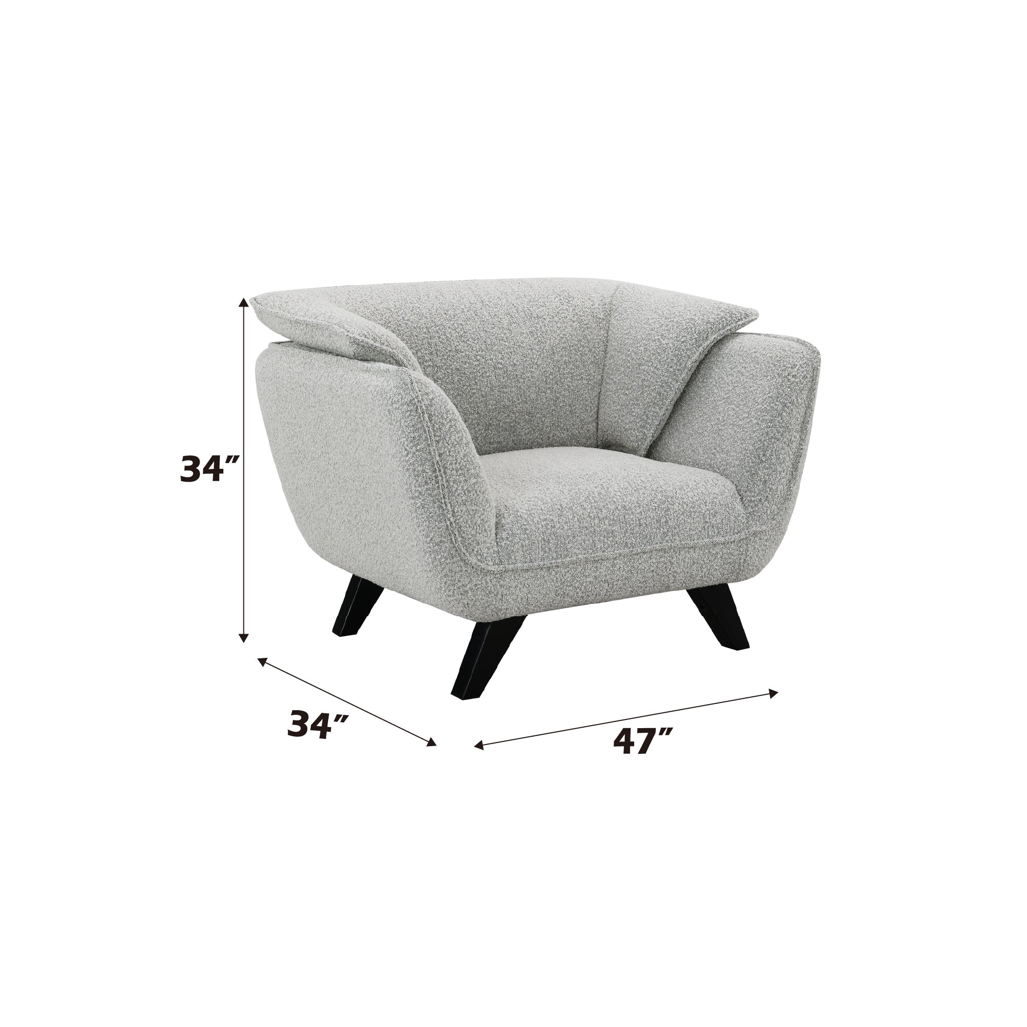 Nayeli Light Gray Boucle Chair