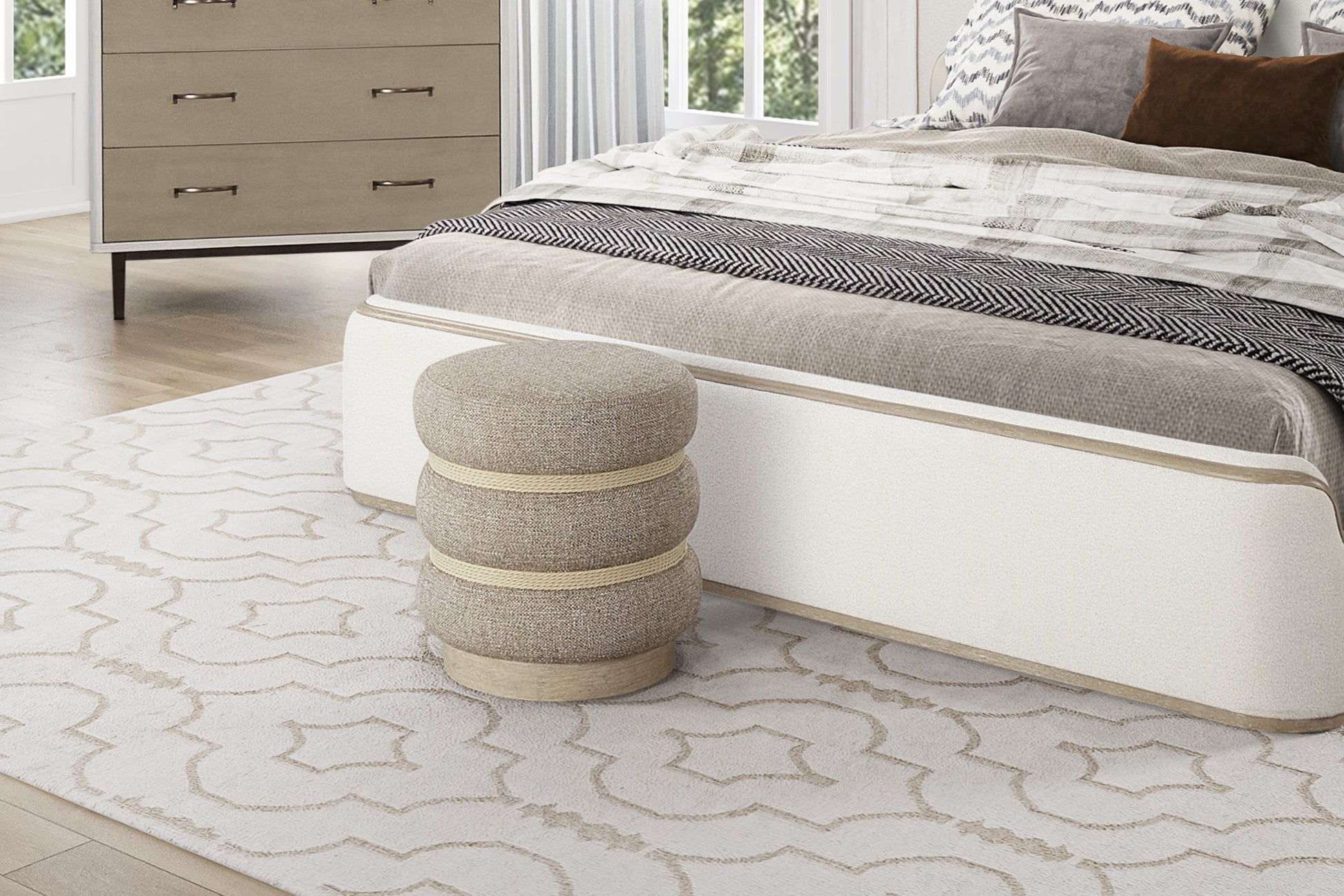 Driftwood Stool Ottoman