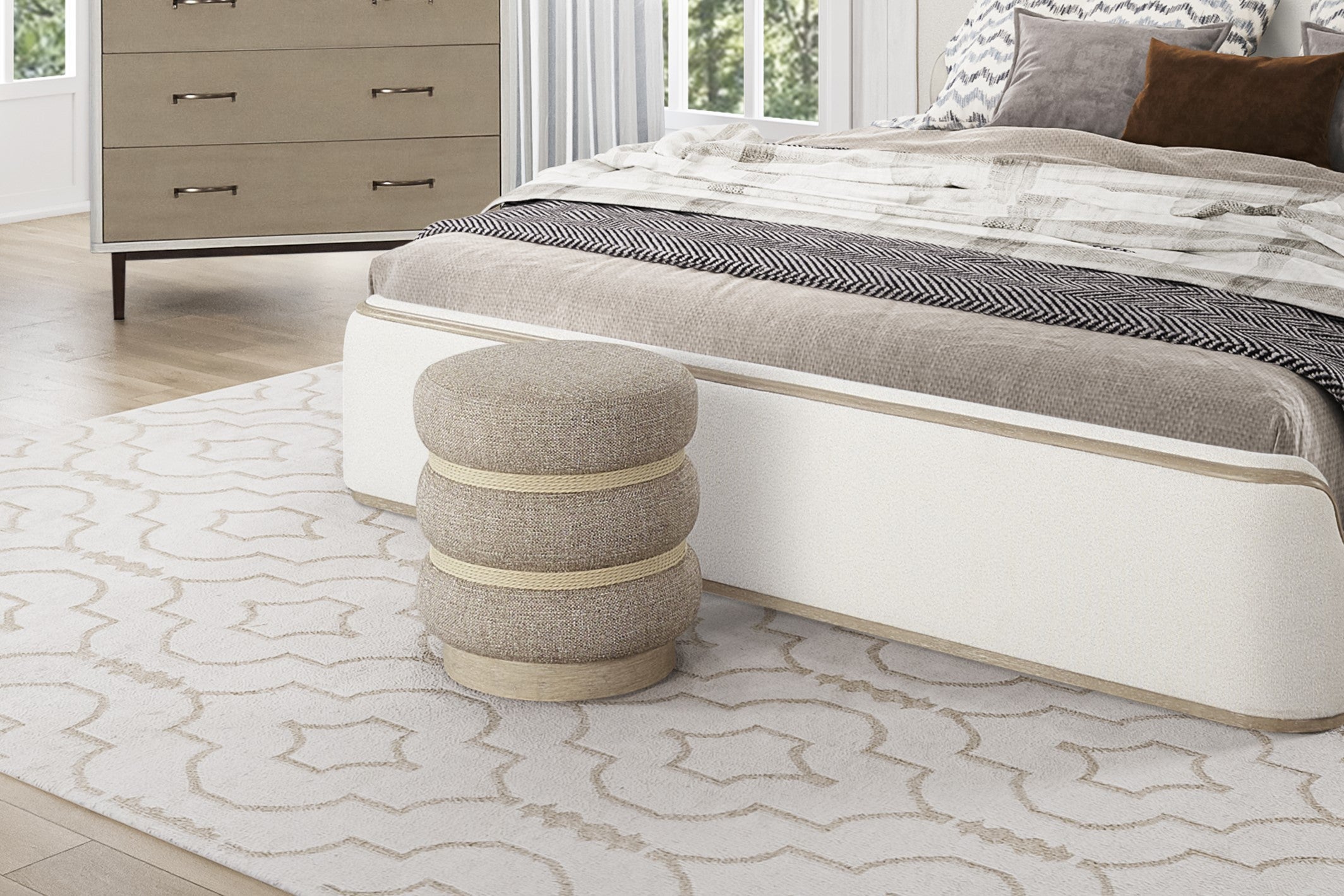 Driftwood Stool Ottoman