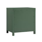 Nevarre 3-Drawer Nightstand in Vintage Green with Brushed Gold Knobs, Wood and Synthetic Wood Construction