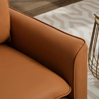 TS Cat paw leather upholstered sofa 2PC,Nordic retro light luxury living room balcony bedroom single casual sofa chair Accent Chair