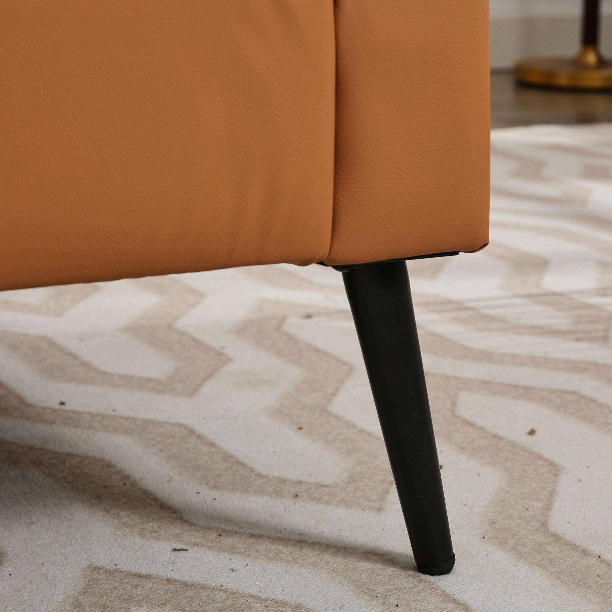 TS Cat paw leather upholstered sofa 2PC,Nordic retro light luxury living room balcony bedroom single casual sofa chair Accent Chair