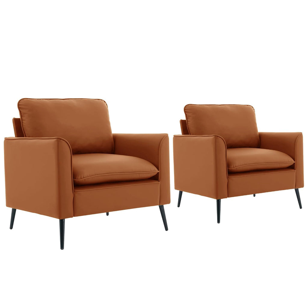 TS Cat paw leather upholstered sofa 2PC,Nordic retro light luxury living room balcony bedroom single casual sofa chair Accent Chair