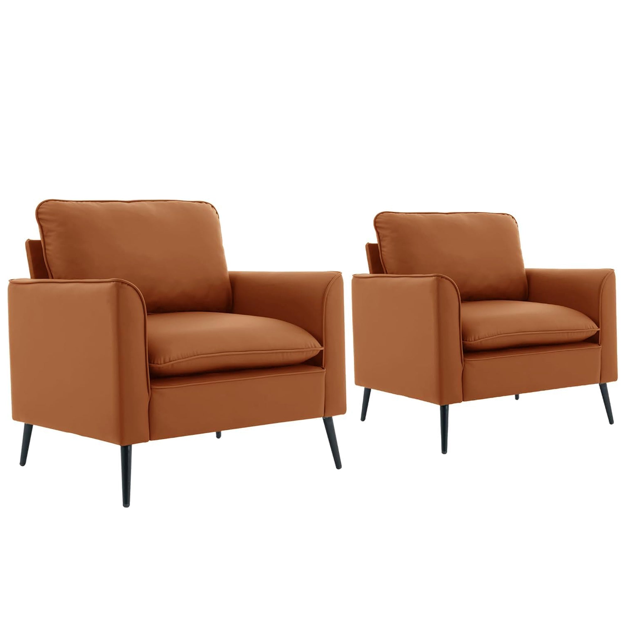 TS Cat paw leather upholstered sofa 2PC,Nordic retro light luxury living room balcony bedroom single casual sofa chair Accent Chair