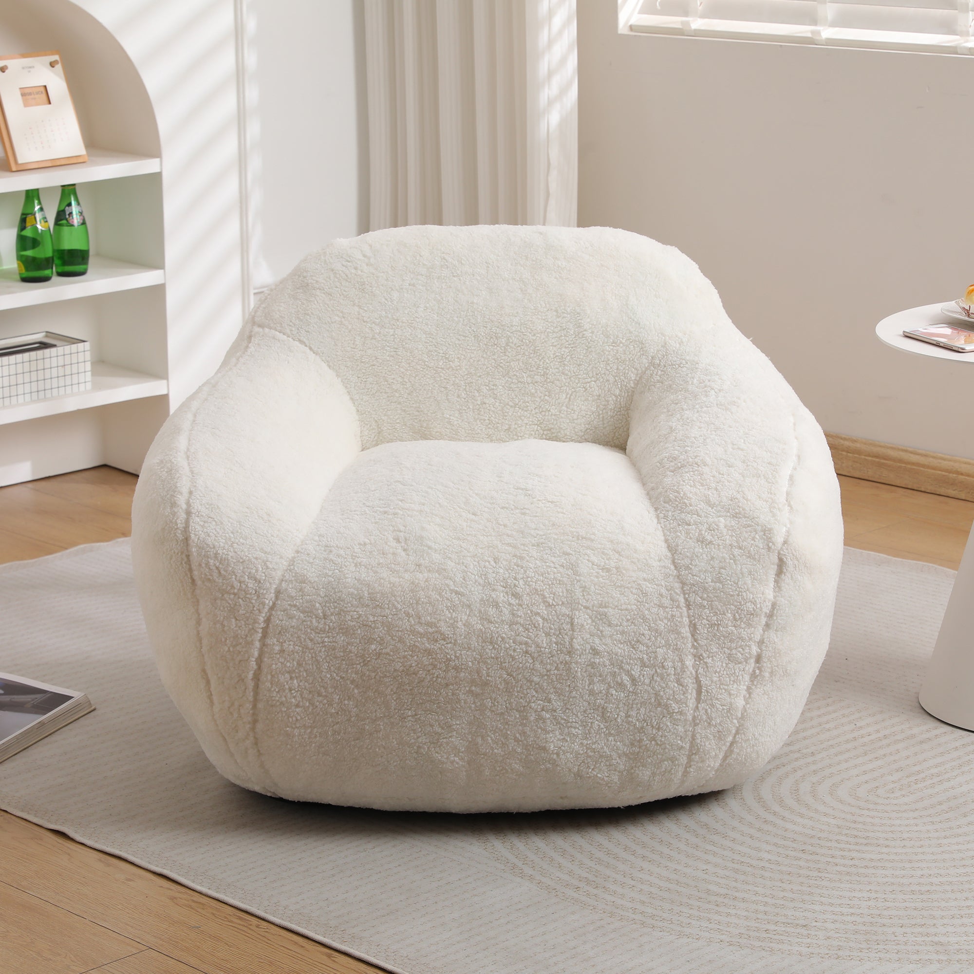 Bean Bag Chair Bean Bag Chairs for Adults Comfy Beanbag Giant Bean Bag Chair with Spacious Design Bean Bag Couch with Armrest Large Bean Bag Chair with Memory Foam Filler for Living Room Bedroom
