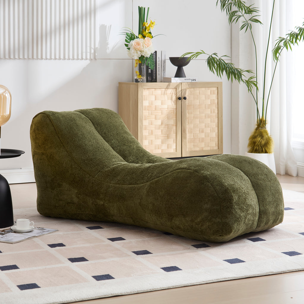Creative bean bag sofa chair for adults filled with high-quality sponge that is plump and elastic fitting the curves of the human body and providing gentle support to the body in all as