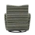 Modern Style 360° Swivel Leisure Chair Fabric Striped Armrest Swivel Chair with sand-rimmed fabric and metal bracket, suitable for living room, balcony and bedroom Accent Chair