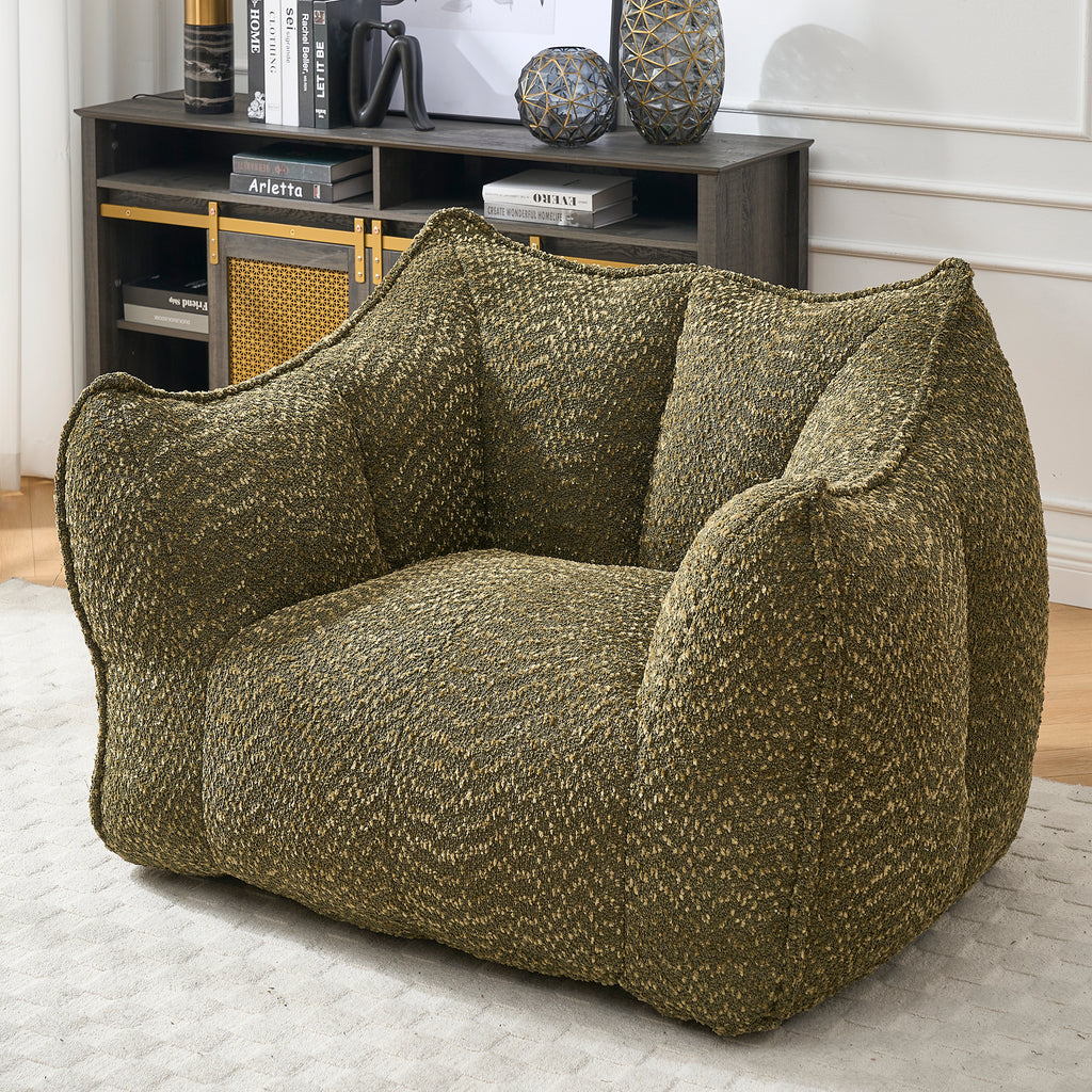 Sofa chairs with highly resilient foam for living rooms and bedrooms, comfortable square lazy sofas, sofas for adults to play, read and watch TV