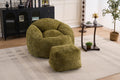 Olive Green Foam Bean Bag, 45x43.7x27.75" Chenille Cover.