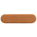 Dining Bench for Dining Room, Upholstered Bedroom End of Bed Entryway Bench, Boucle Ottoman for Living Room, 64'L Orange Stool Top Wood Leg 300 LBS Weight Capacity