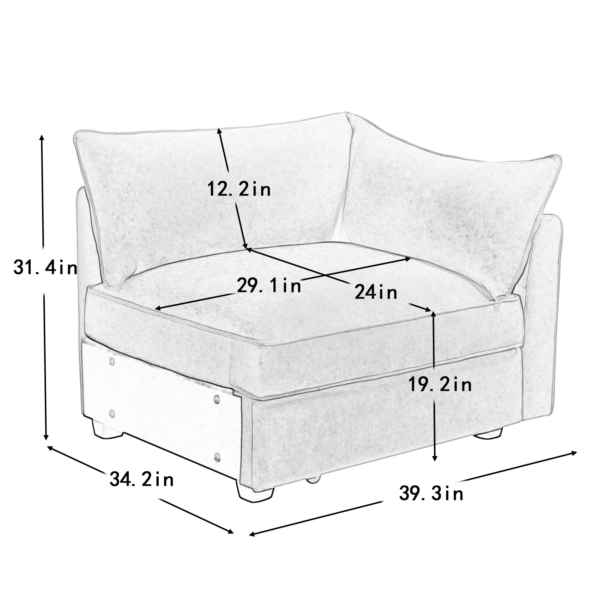 Sofa RSF Velvet-Orange