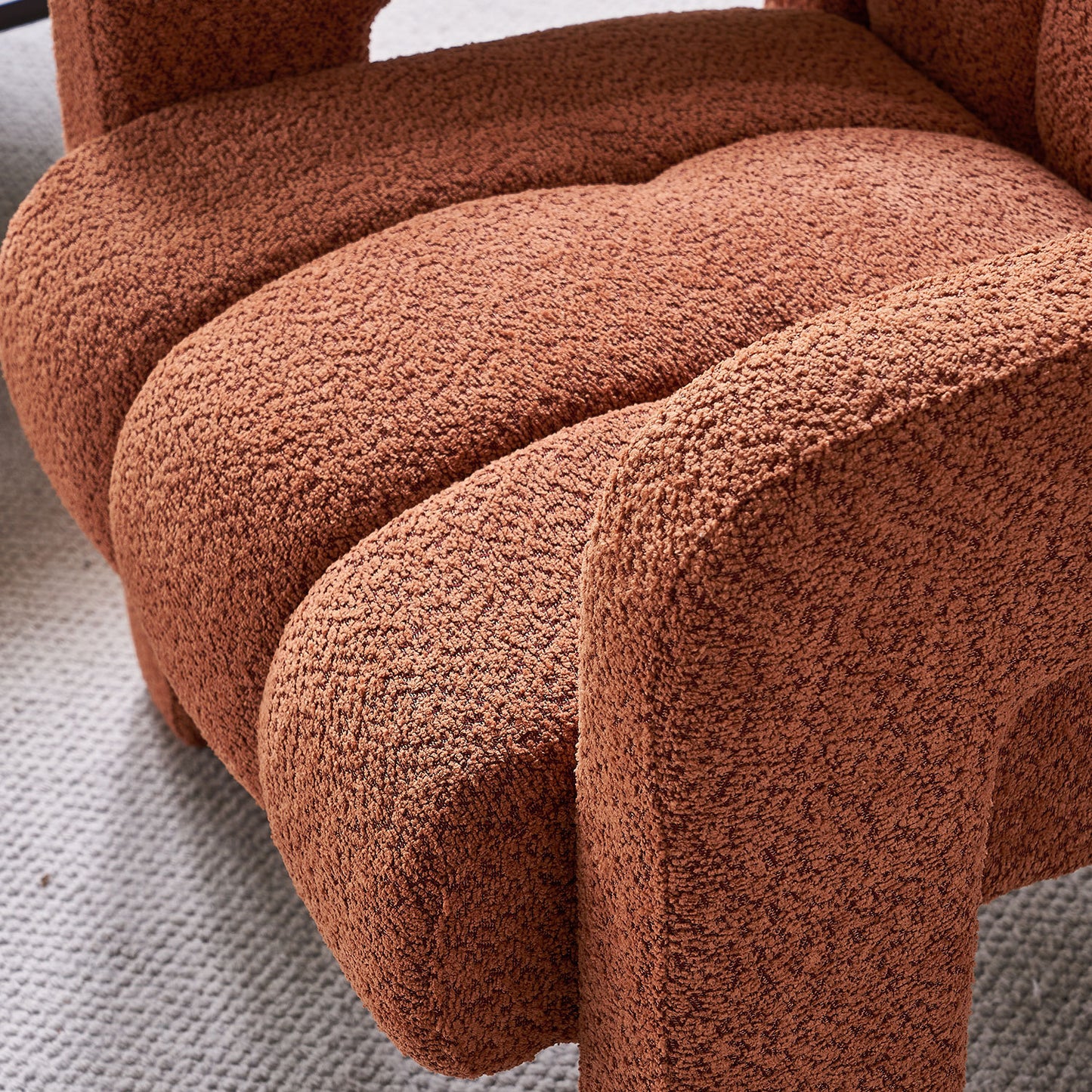 31.10 Wide Boucle Upholstered Accent Chair