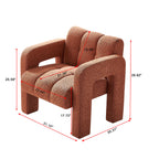 31.10 Wide Boucle Upholstered Accent Chair