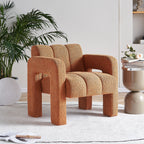 31.10 Wide Boucle Upholstered Accent Chair