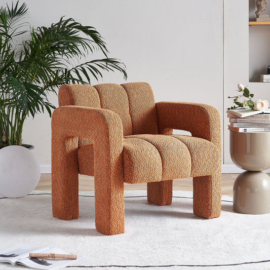 31.10 Wide Boucle Upholstered Accent Chair