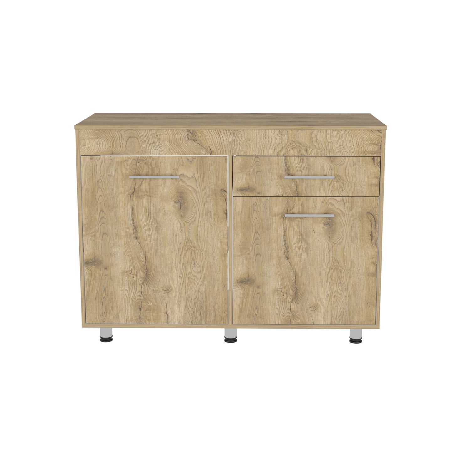 Orion Utility Base Cabinet, One Drawer, Double Door -White / Macadamia