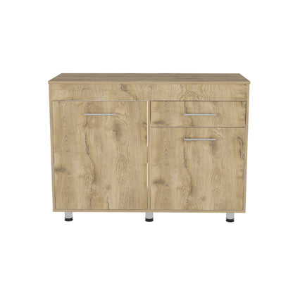 Orion Utility Base Cabinet, One Drawer, Double Door -White / Macadamia