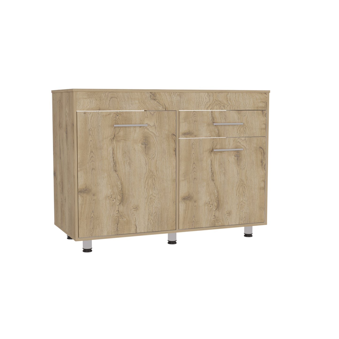 Orion Utility Base Cabinet, One Drawer, Double Door -White / Macadamia