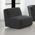 Ortega Dark Charcoal Upholstered Armless Chair Accent Chair