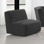 Ortega Dark Charcoal Upholstered Armless Chair Accent Chair