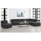 Ortega Dark Charcoal Upholstered Armless Chair Accent Chair