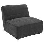 Ortega Dark Charcoal Upholstered Armless Chair Accent Chair