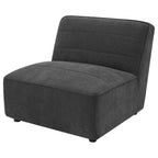 Ortega Dark Charcoal Upholstered Armless Chair Accent Chair