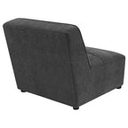 Ortega Dark Charcoal Upholstered Armless Chair Accent Chair