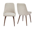Oslo Modern Upholstery Side Dining Chair Set of 2, Beige